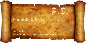 Perdek Döniz névjegykártya